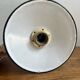 Accordion lamp, wall light, wooden reading light with enameled sheet metal