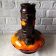 Large baluster ceramic vase, West Germany, Fat Lava 1970 vintage