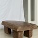 Asian solid wood quadripod brutalist coffee table H30 L81 l42