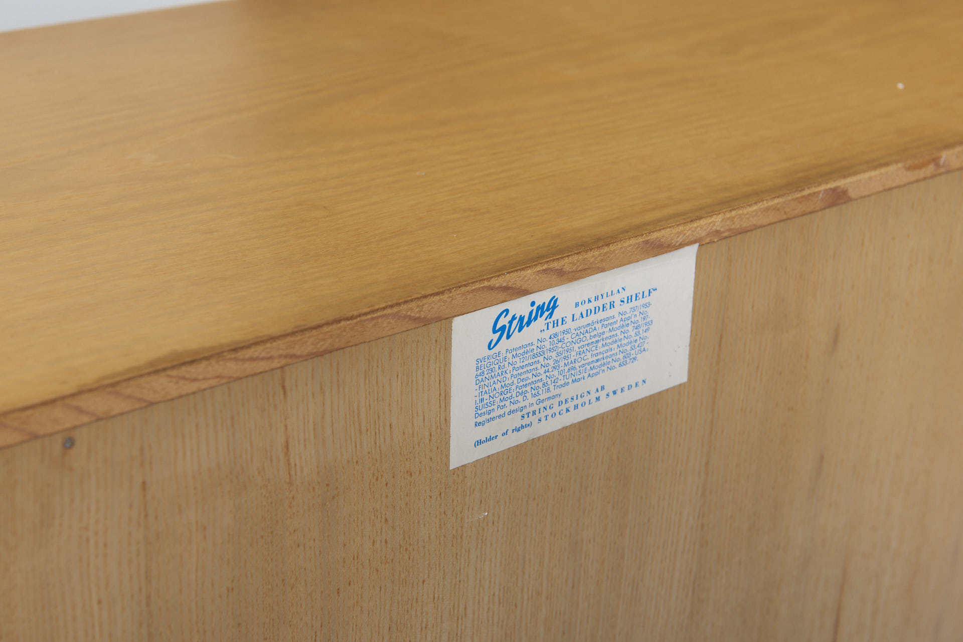 Original String Wall System in Ash by Nisse Strinning, Sweden - 1950's