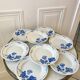 set of 8 St Amand dessert plates Gilbert model 50s
