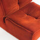 Vintage velvet lounge chair. Distributed by Cinna. France 1980s.