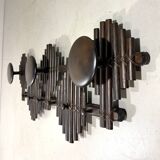 Rattan wall coat rack 1970’s