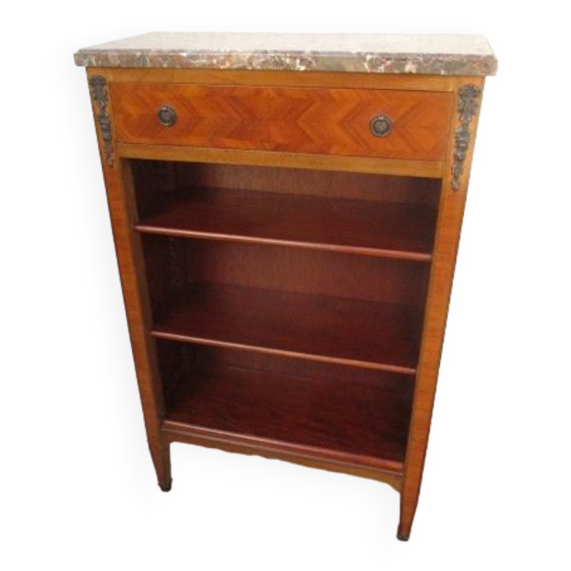 Bibus old marquetry and bronze ornament