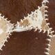 Vintage round cowhide rug 70