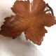 Empty pocket, wooden bowl, vine leaf, craft, vintage