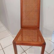 Set of 6 cane chairs, vintage Italian design, 1970s