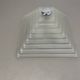 Cubic satin white glass wall light by glashütte limburg attrib., germany 1980s
