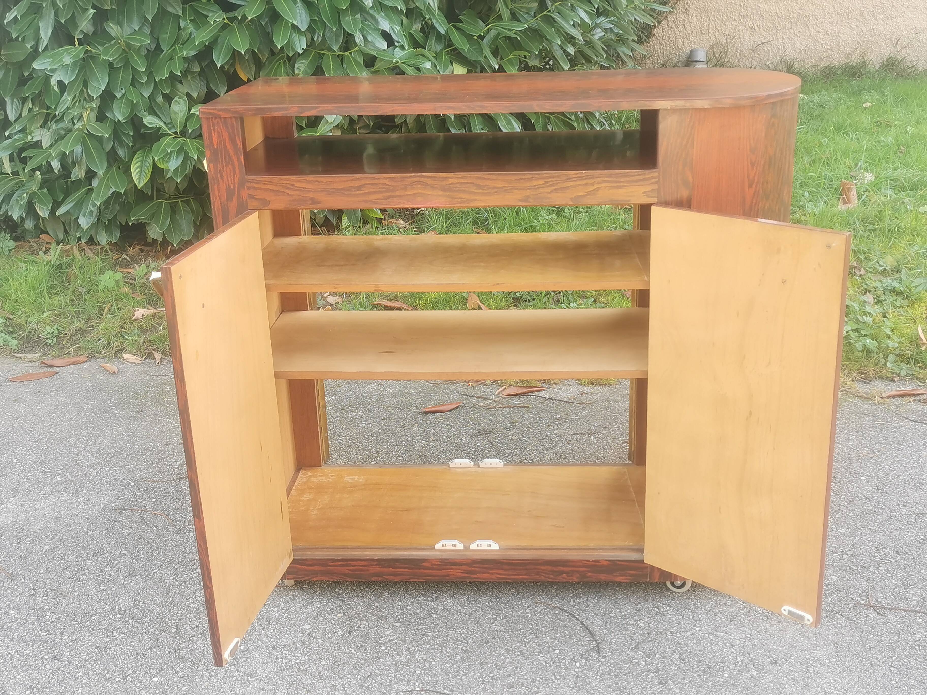 Vintage desktop furniture "flamed mahogany"