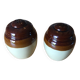 Salière et poivrière grès