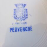 6 dessert plates from Gien, Pervenche model