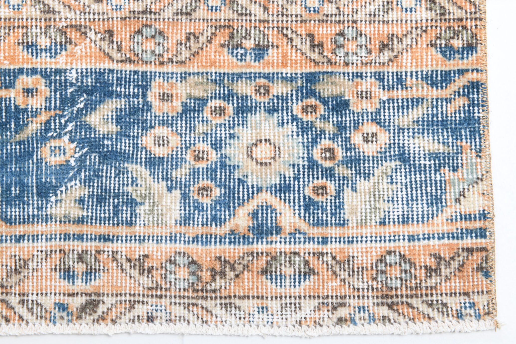 Rustic turkish runner rug 271x70cm