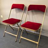 Duo of folding chairs