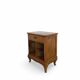 Antique Italian bedside table in solid walnut, 1920s/1930s