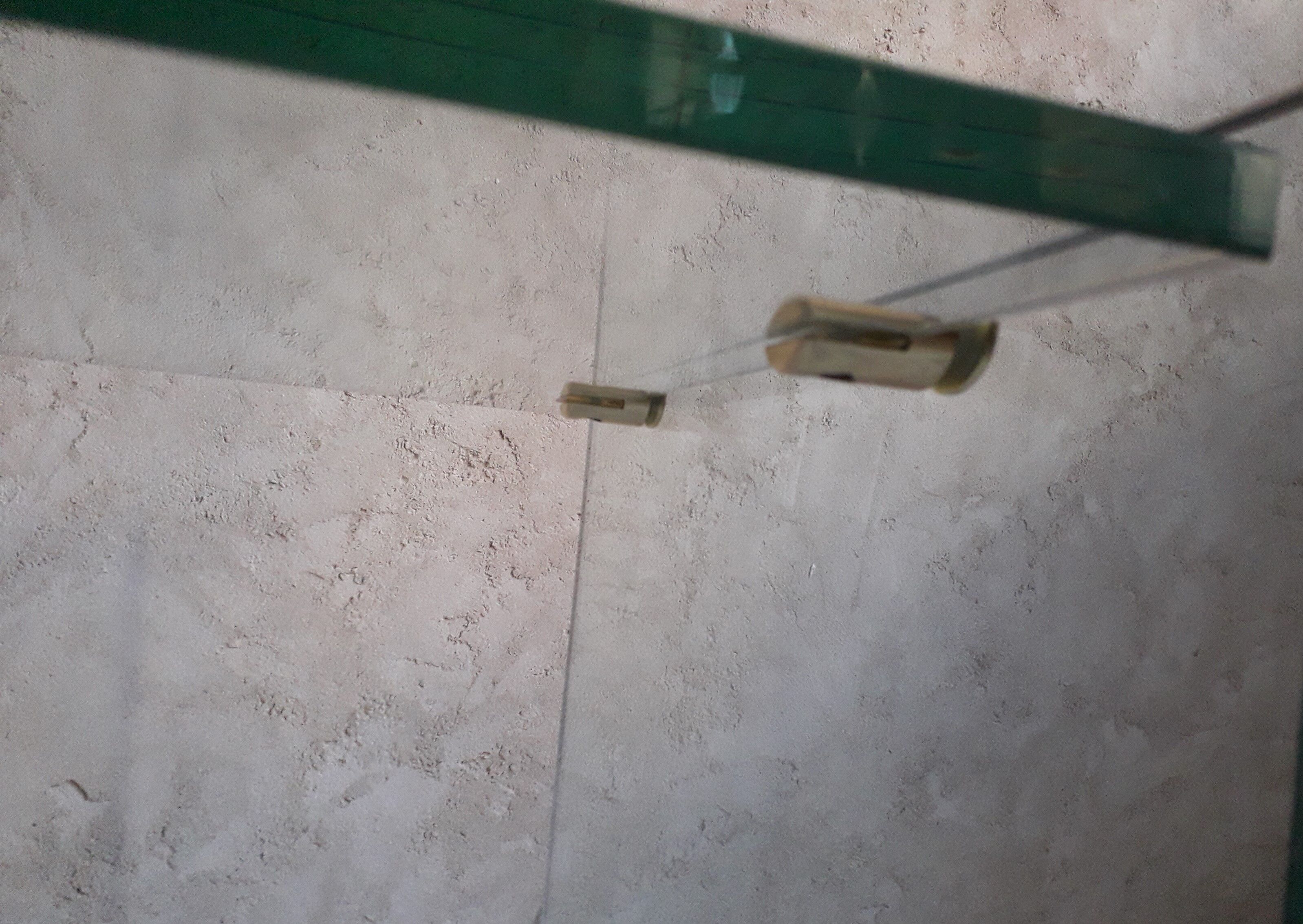 Glass and brass coffee table