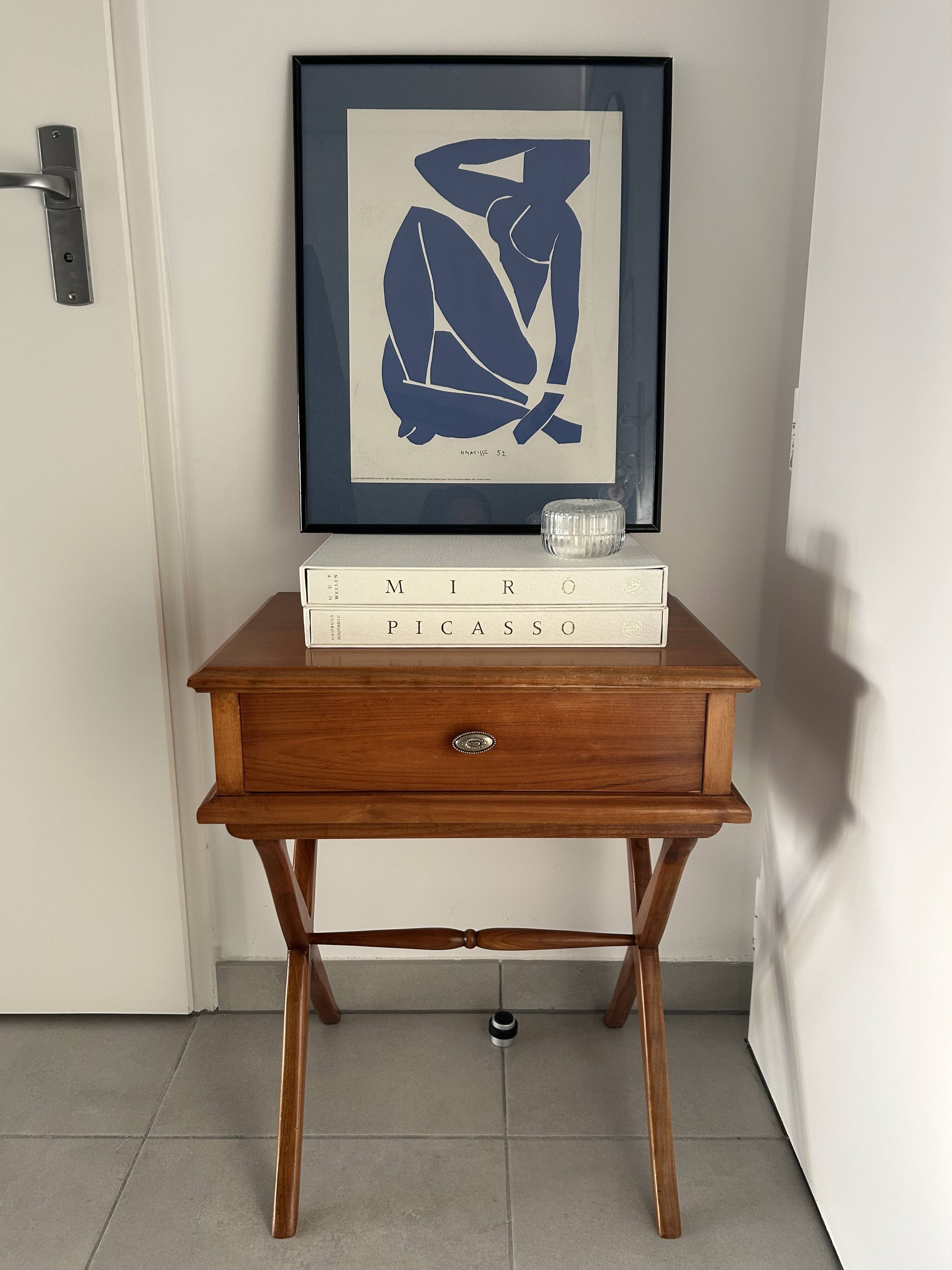 Vintage Scandinavian style bedside table – wood – 1950s/60s