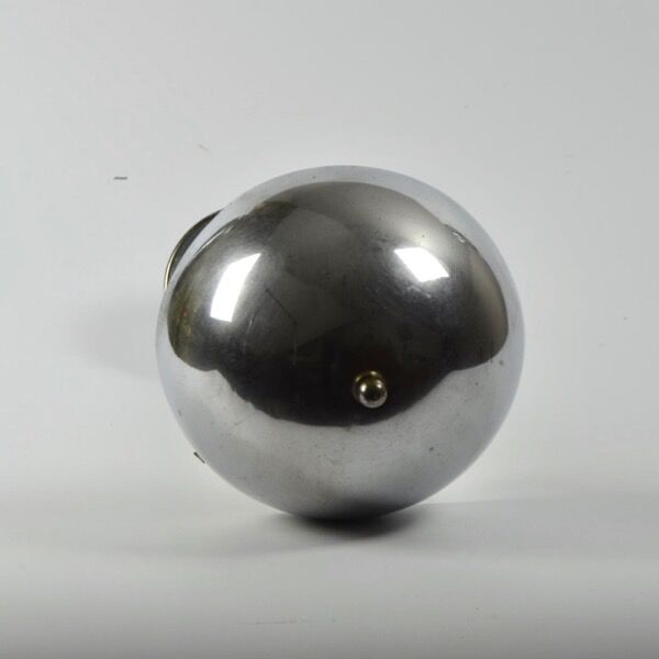 Art deco Loys Lucha hanging lamp, chrome and glass years 1935