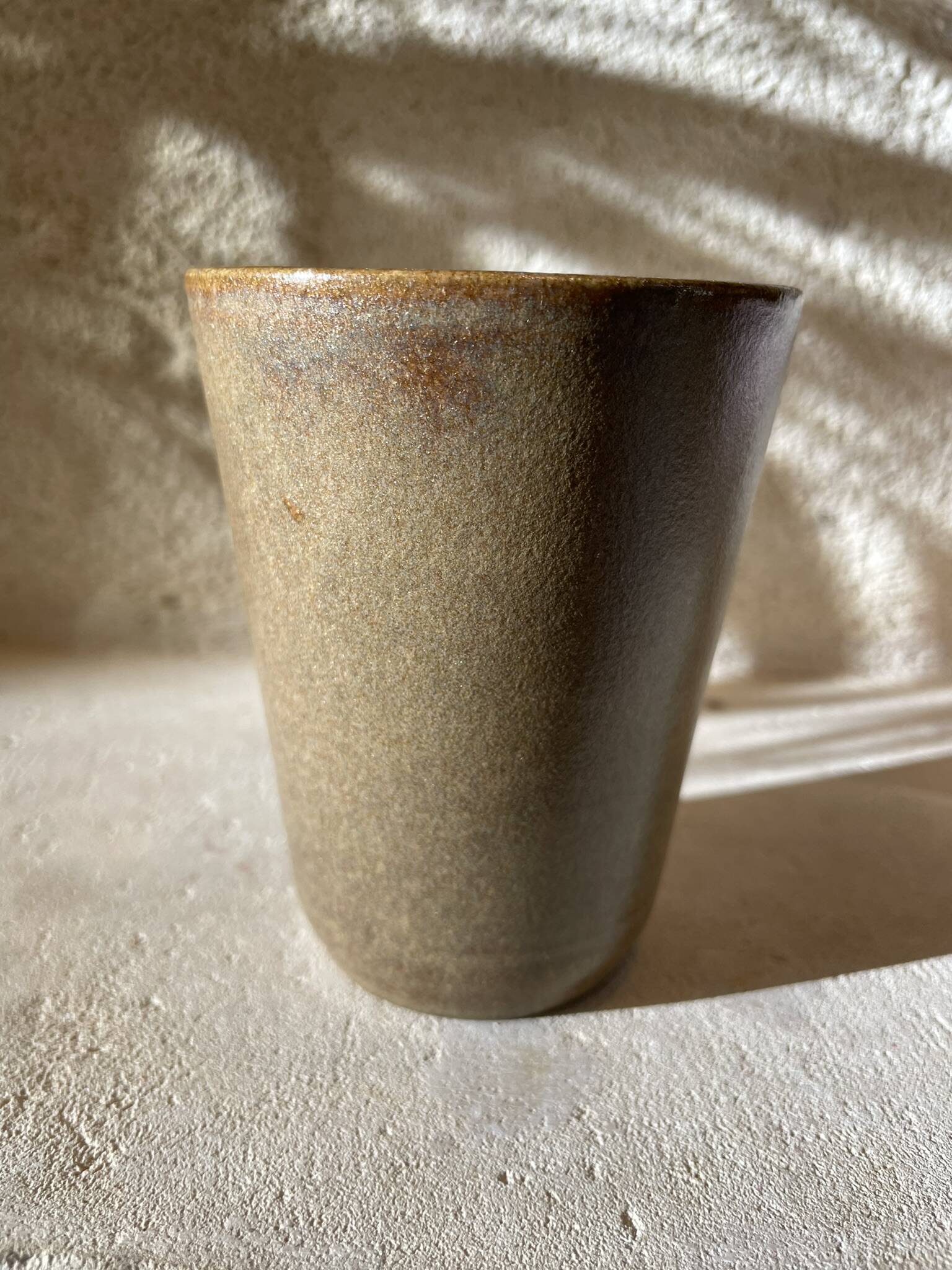 8 Digoin stoneware glasses