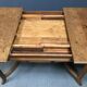 Dutch oak kitchen table in art deco style from the 1930s