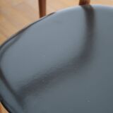 6 chairs skaï teck Bramin made in Denmark