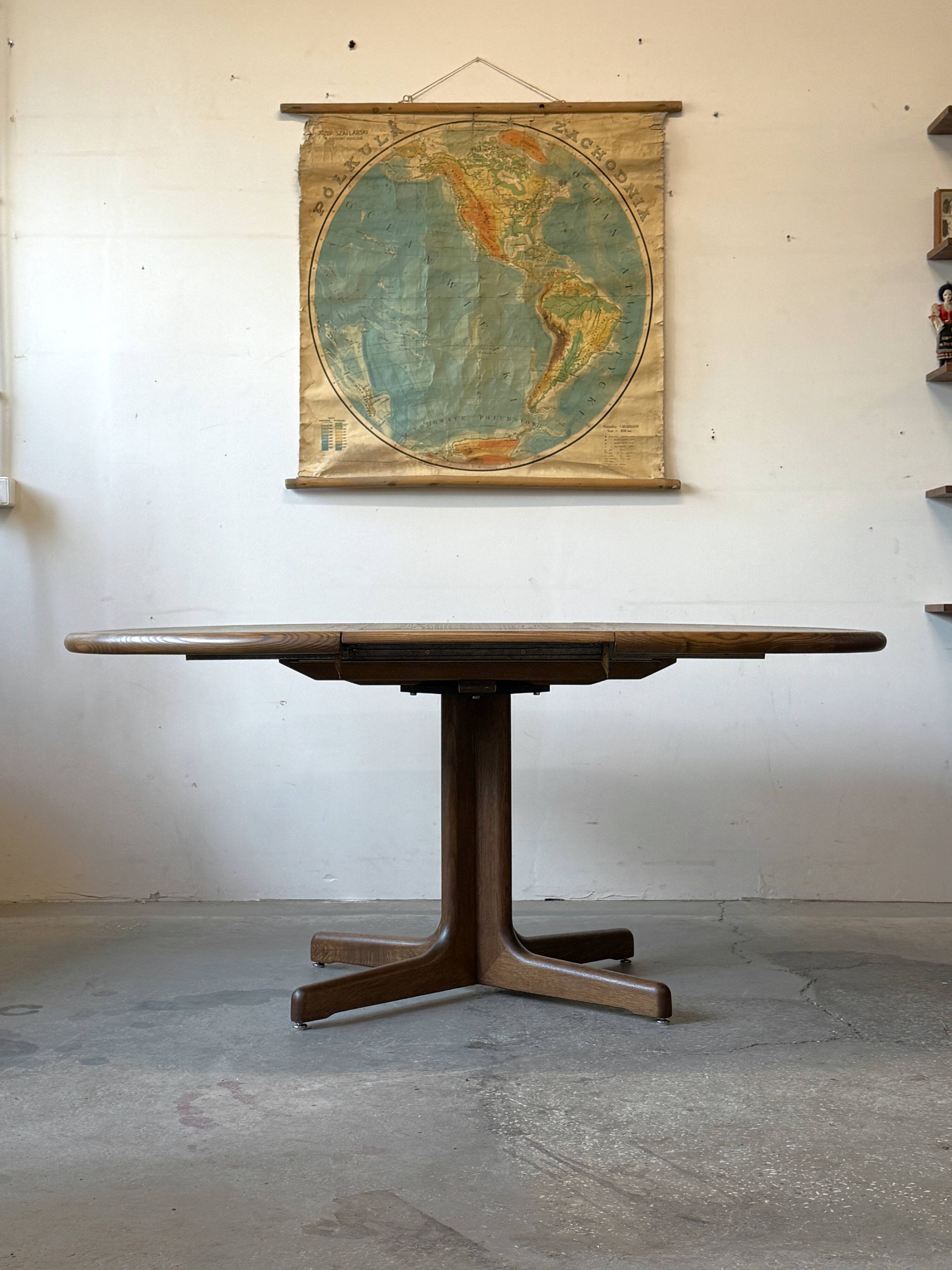 Extendable oak table, Lübke, Germany, 1960s/1970s, vintage