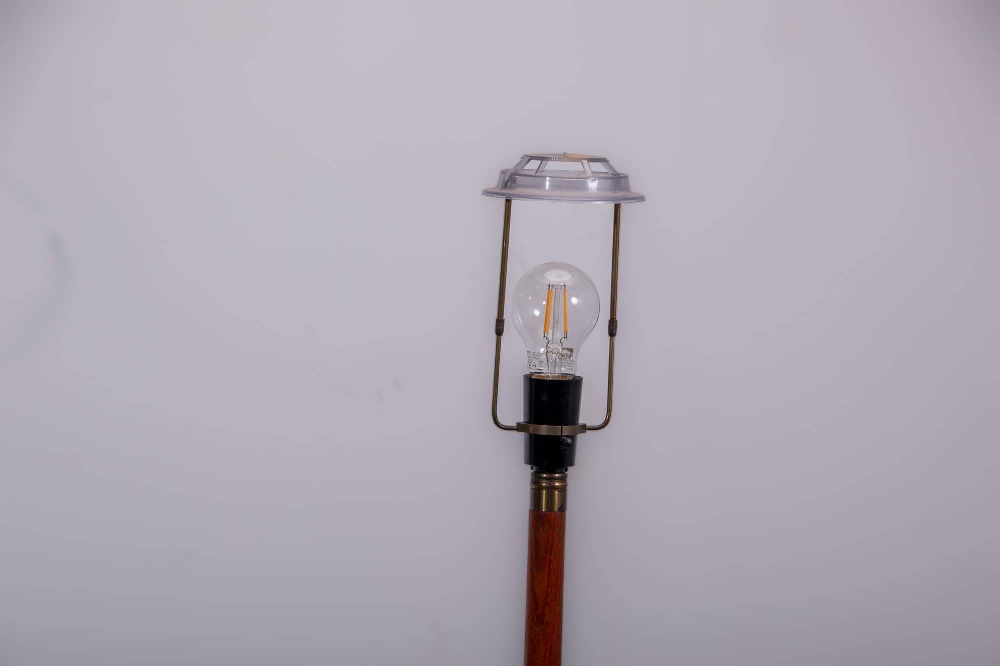 Danish teak and brass floor lamp circa 1960