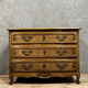 Curved Louis XV style chest of drawers in solid wood with a light patina