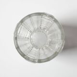 Vintage Clear Pressed Glass Vase / Bohemia Glass / 1950s