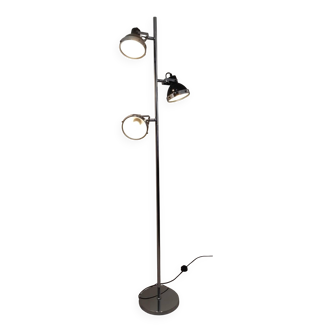 Black floor lamp with 3 spotlights