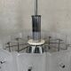 Vintage 1970s pendant lamp – glass/chrome
