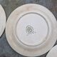 Lot of 8 flat plates in antique English earthenware, fine ware, with patterns.
