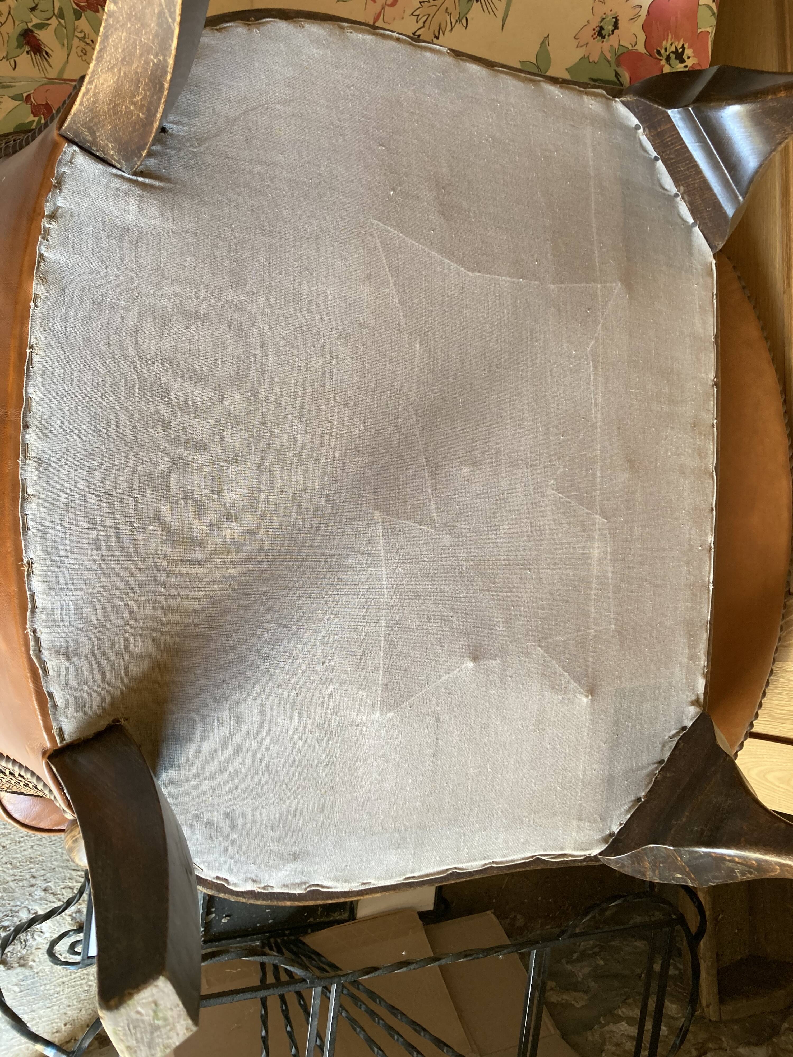 Pair of leather armchairs cannish cheeks