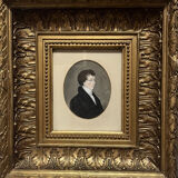 German school (?) of the early 19th century, Portrait of a young man wearing glasses.