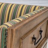 1960s, Danish drop arm sofa, furniture wool, oak wood, orginal condition.