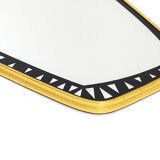 Mirror With Gometric Pattern  60s 70s Mid Century Modern Design  31x69cm