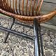 Pair of rattan armchairs, metal legs CIRCA 1950