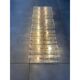 Contemporary Brass and Murano Glass Flush Mount Wall Sconces — Pair