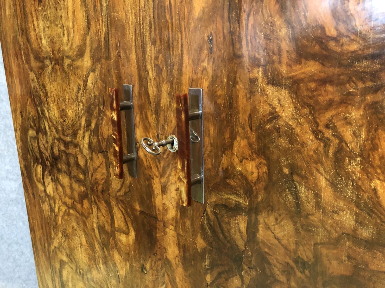 English art deco walnut closet