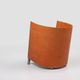 Maarten van Severen S88 easy chair in saddle leather and steel, Belgium 198