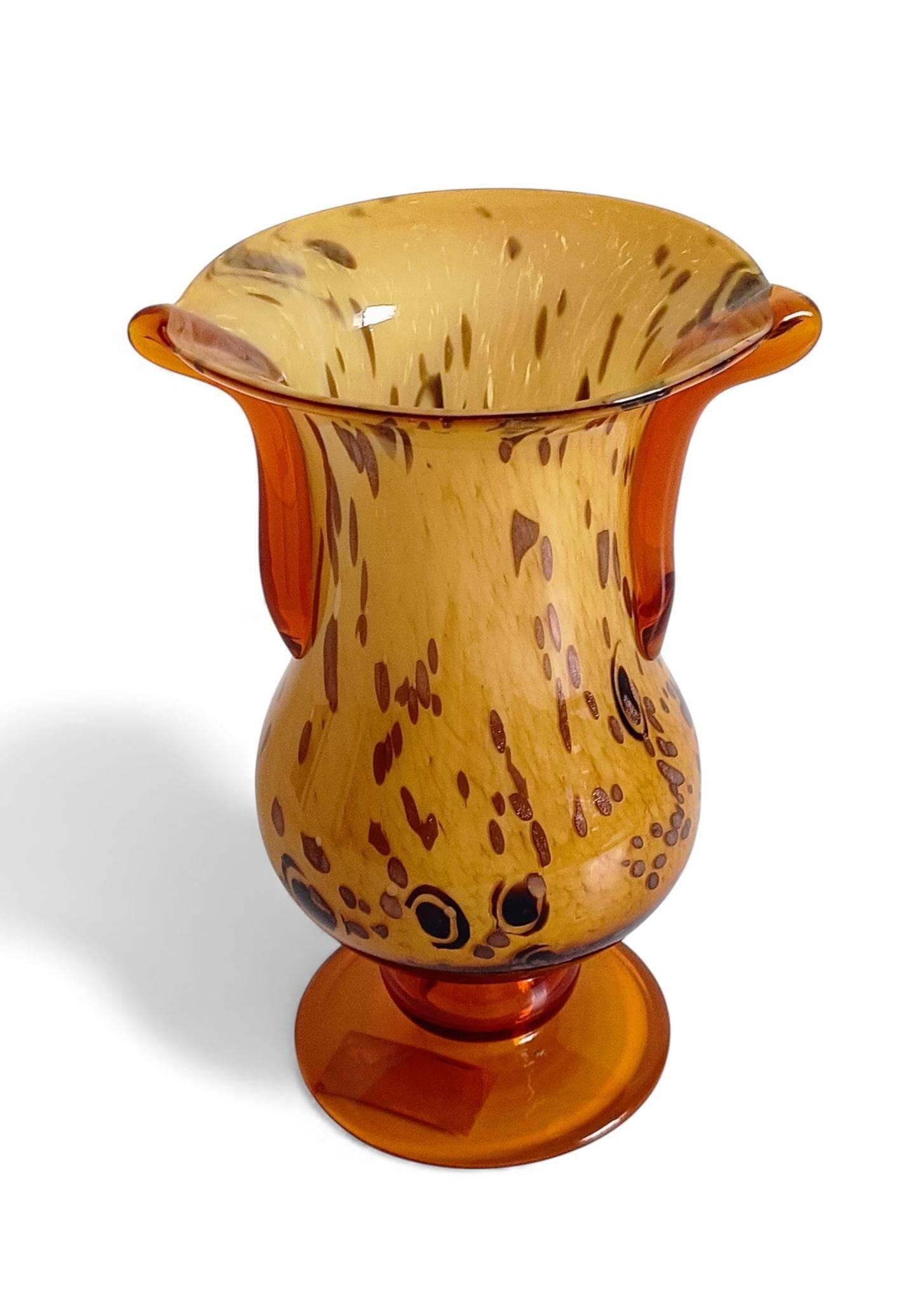 Art Nouveau Opaline Glass Vase by Cristallerie de Clichy, France
