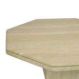 Vintage Octagonal Travertine Coffee Table 1970s Italian Design