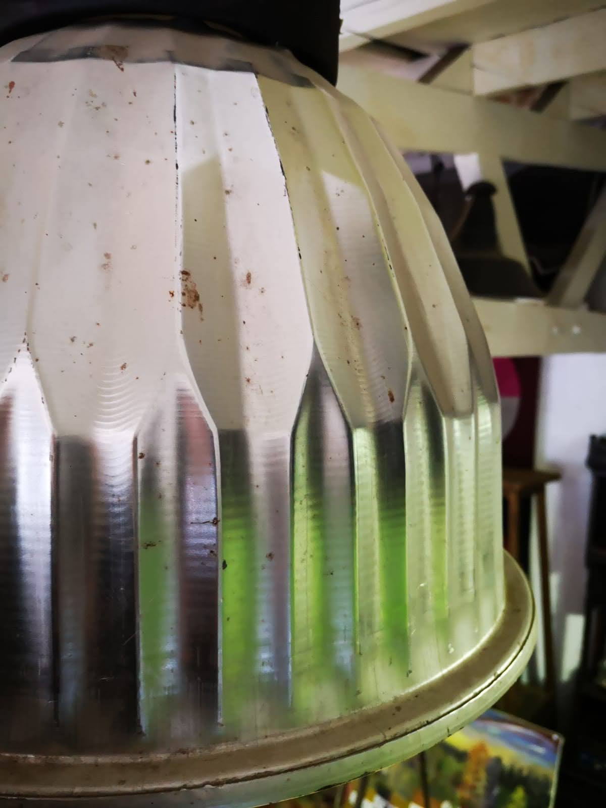 Black and metal industrial hanging lamp