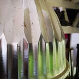 Black and metal industrial hanging lamp