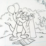 Kelley A. Jarvis Original Drawing Tweety and Sylvester, 2007