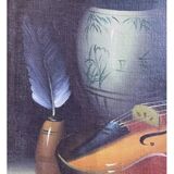 Nature morte Frank Lean violon
