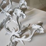 Pair of bronze light fixtures