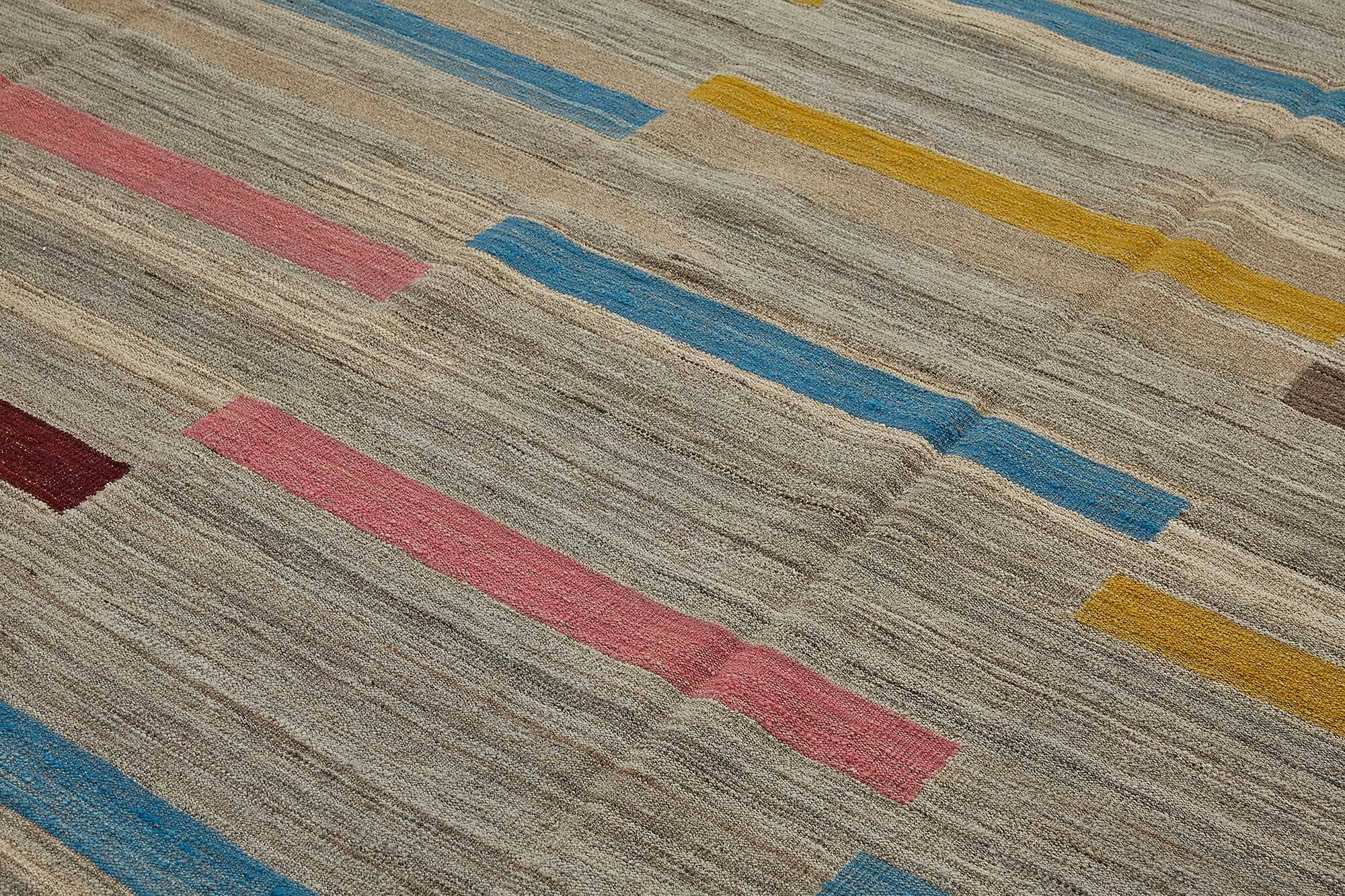 Contemporary Tribal Decorative Kilim 318 cm x 410 cm