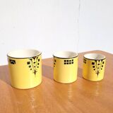 Set of 3 small Art Deco pots De Bruyn Fives