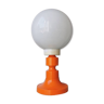 Retro table lamp of the 70s white orange