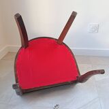 Pair of mahogany gondola chairs – Empire style – 20th century, restored